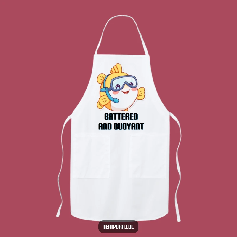 Funny Tempura Fish Snorkel Apron: Cook with Aquatic Comedy