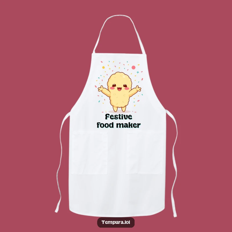 Funny Kawaii Tempura Confetti Apron: Cook Up a Celebration