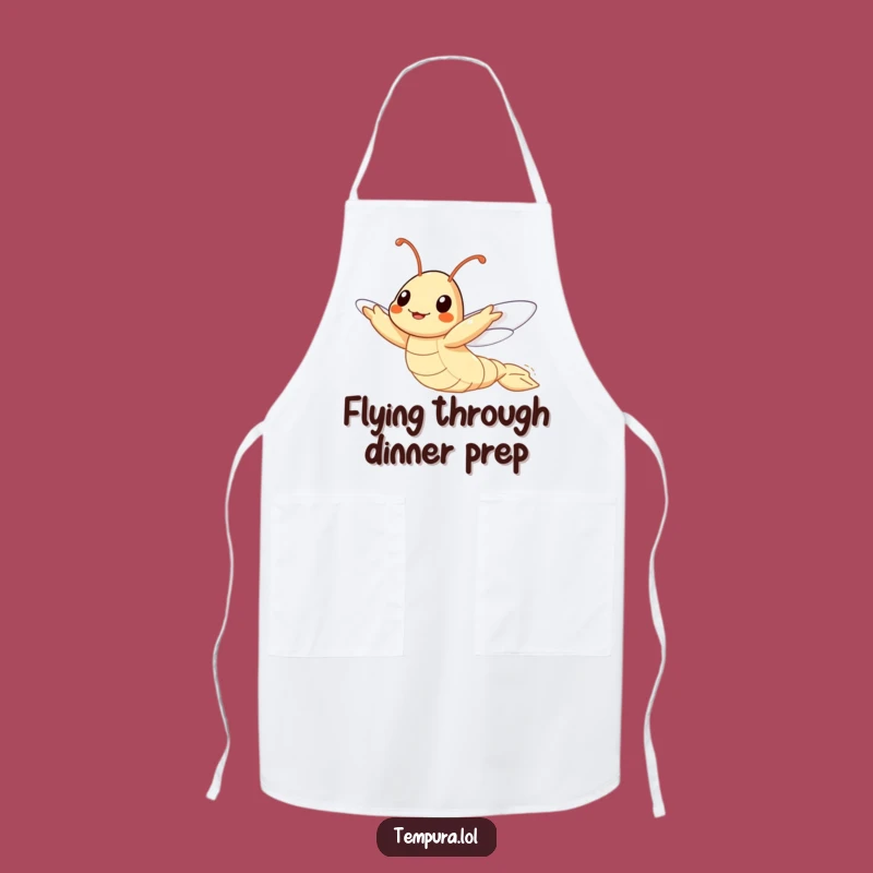 Funny Flying Tempura Shrimp Apron: Cook with Ambition, Hilarious Kitchen Gift