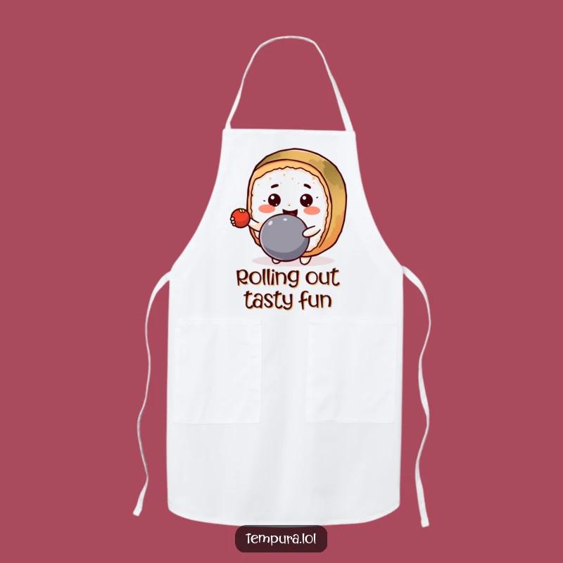 Funny Kawaii Sushi Roll Apron: Cook with Playful Pizzazz