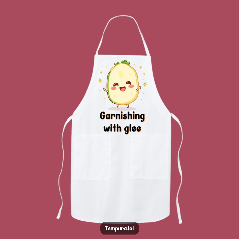 Funny Sparkling Veggie Slice Apron: Cook with Joyful Sparkles