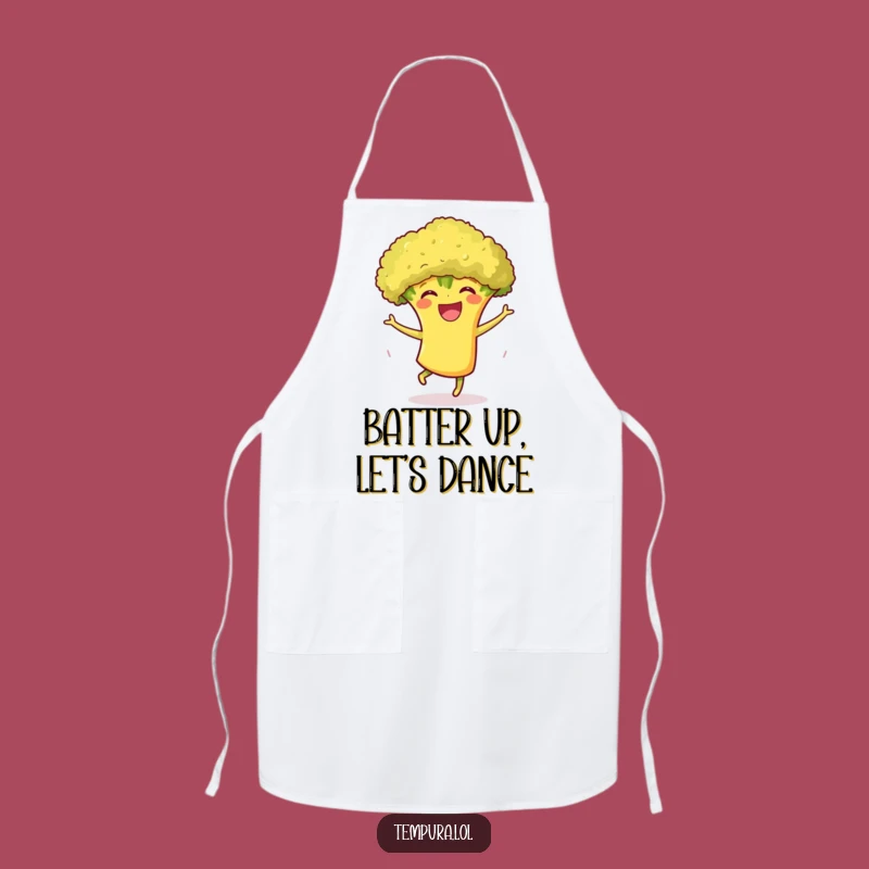 Funny Tempura Broccoli Dance Apron: Cook and Dance with Joyful Veggies