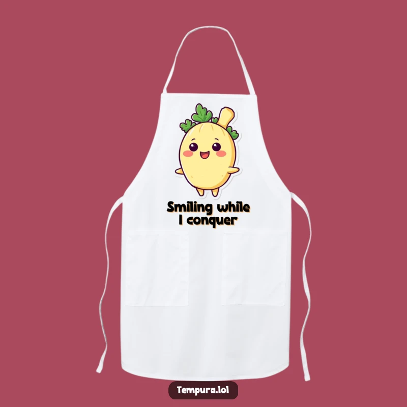 Funny Tempura Veggie Smile Apron: Cook with Joy, Hilarious Kitchen Gift