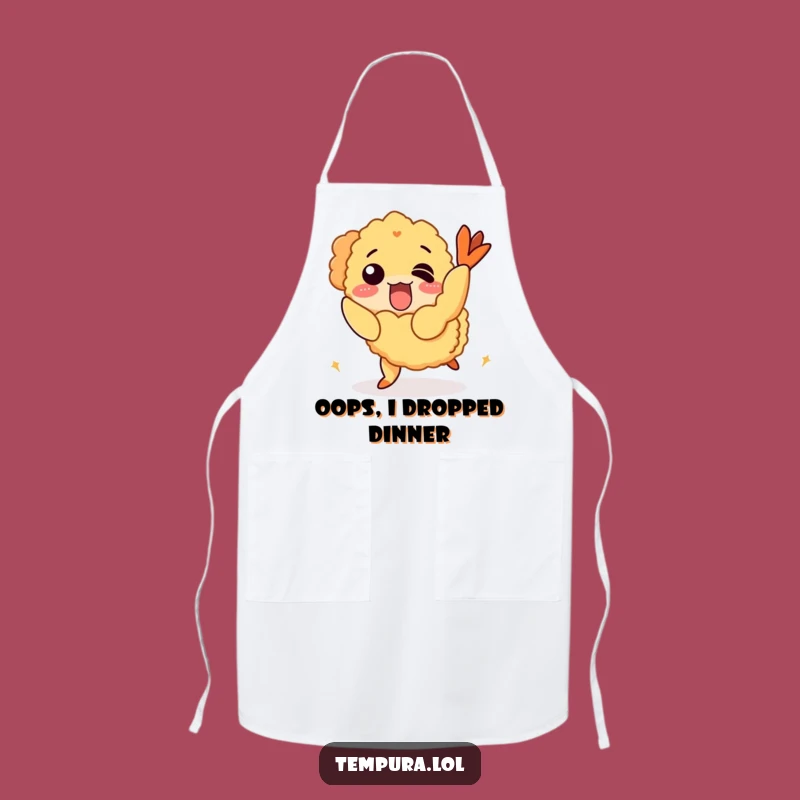 Funny Tripping Tempura Shrimp Apron: Cook with a Smile