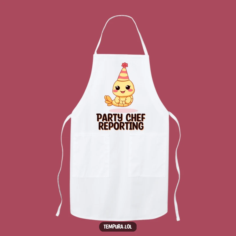 Funny Party Shrimp Tempura Apron: Festive Gear for Hilarious Kitchen Gift