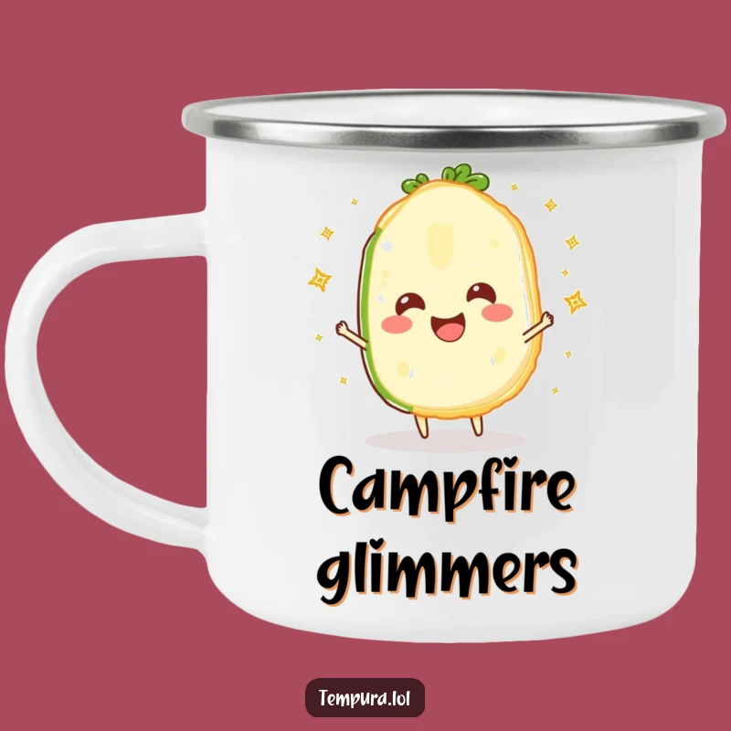 Funny Sparkling Veggie Slice Camping Mug: Outdoor Joyful Adventures