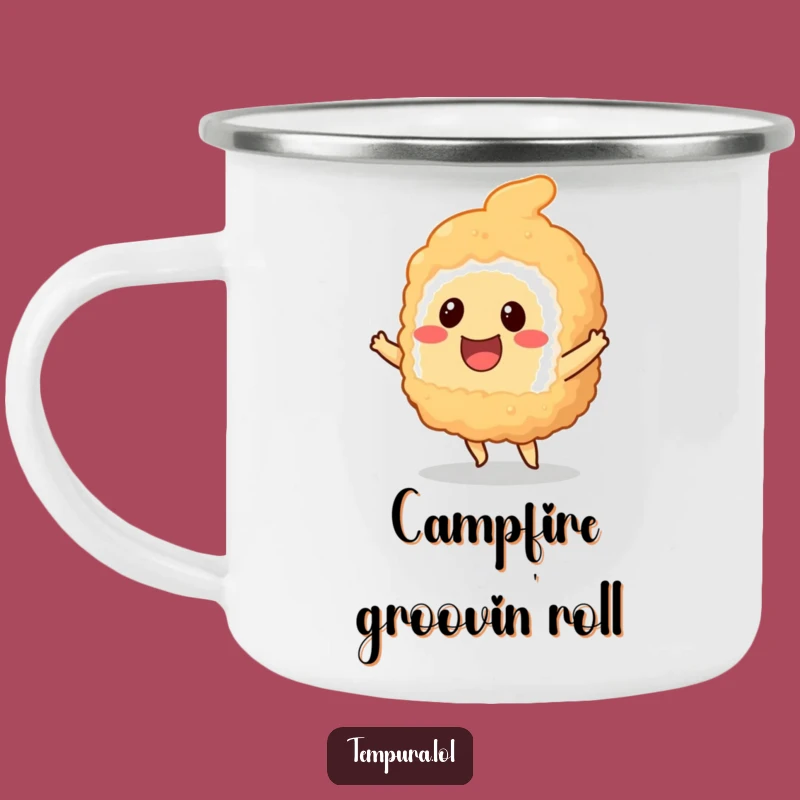 Funny Dancing Sushi Campfire Mug: Fuel Your Adventures with Fun!