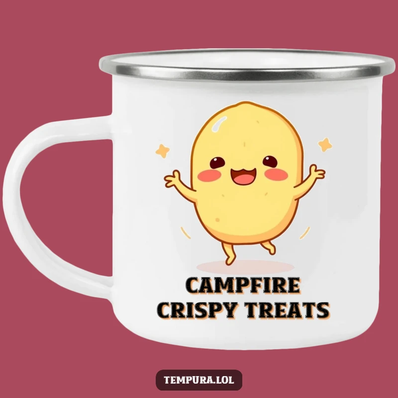 Funny Tempura Sweet Potato Camp Mug: Happy Dance for Outdoor Feasts Gift