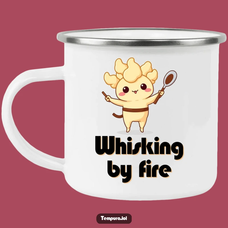 Funny Tempura Juggling Camping Mug: Outdoor Kitchen Skills, Hilarious Gift