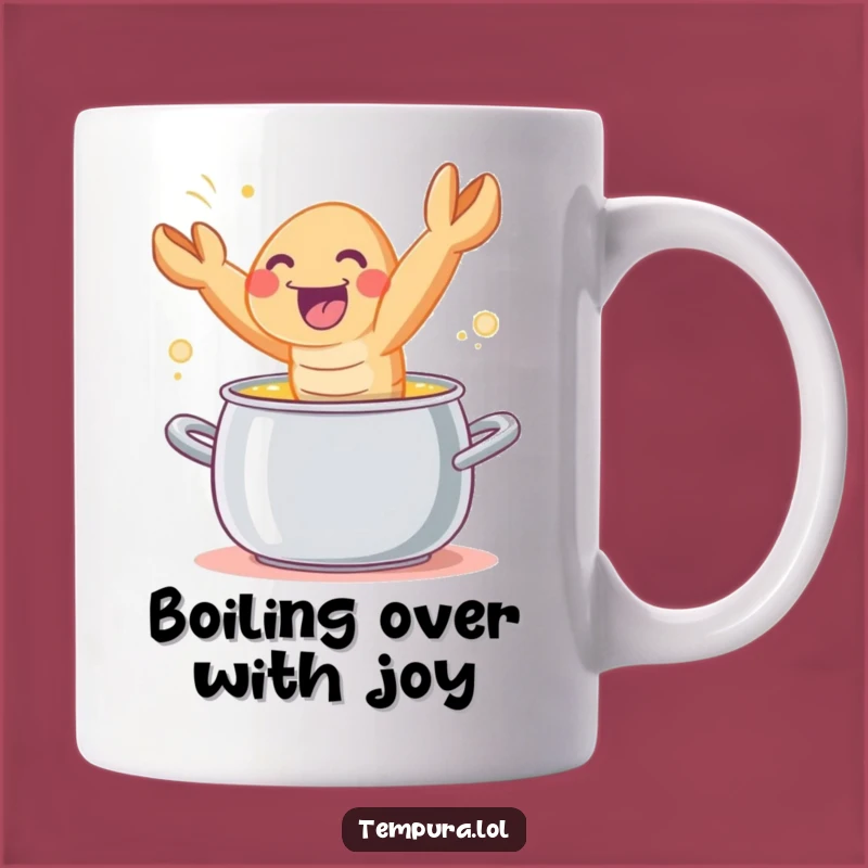 Funny Tempura Shrimp Leaping Pot Mug: A Hilarious Culinary Adventure Gift