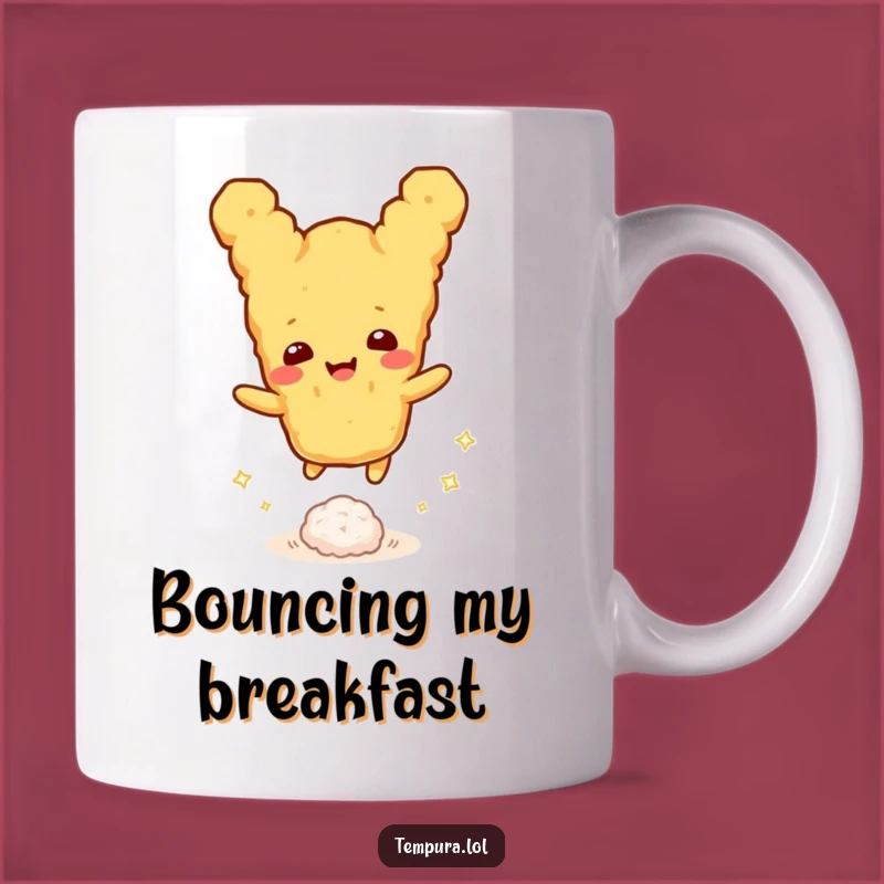 Funny Tempura Rice Ball Bounce Mug: A Joyful Snack Time Gift