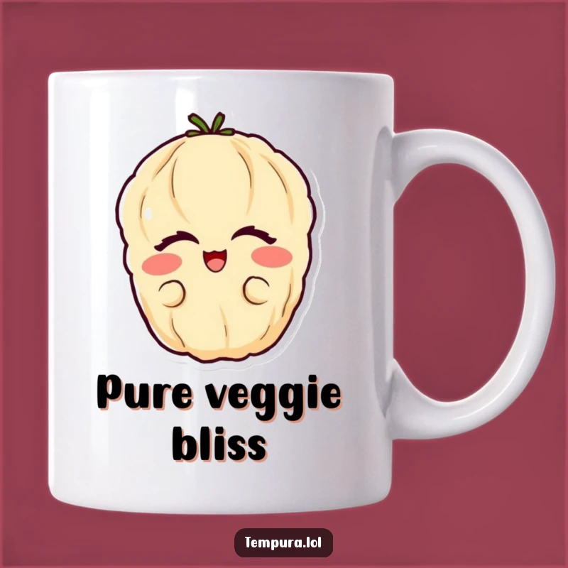 Funny Glee Vegetable Tempura Mug: Joyful Cartoon Veggie Cup, Perfect Gift