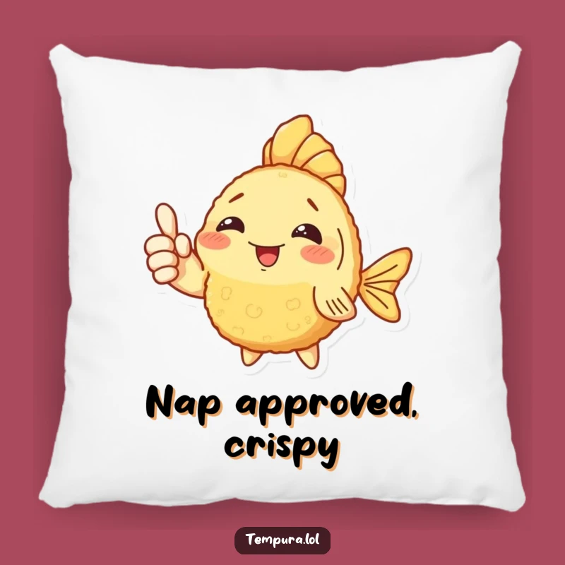 Funny Fish Tempura Pillow: Comfy Thumbs Up Cushion for Hilarious Fans Gift