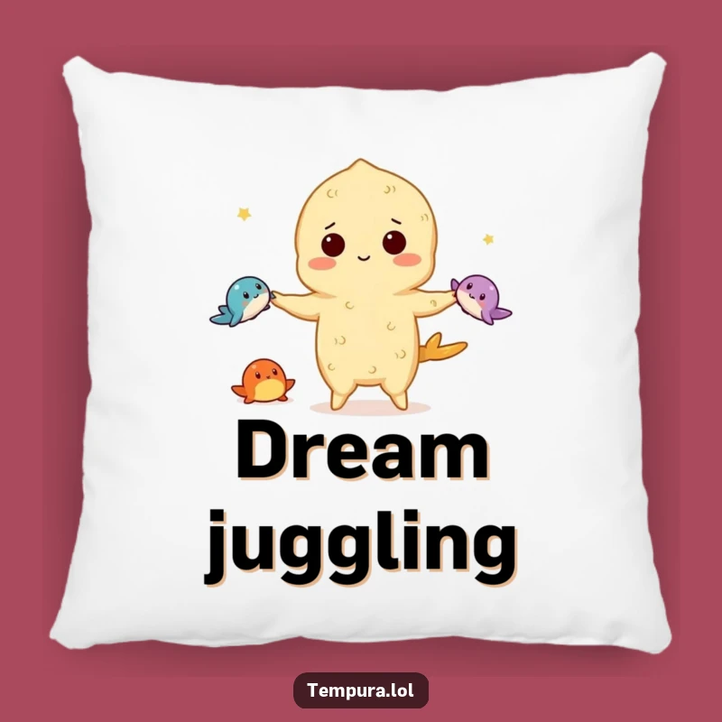 Funny Juggling Tempura Pillow: Cozy Comfort with a Circus Twist