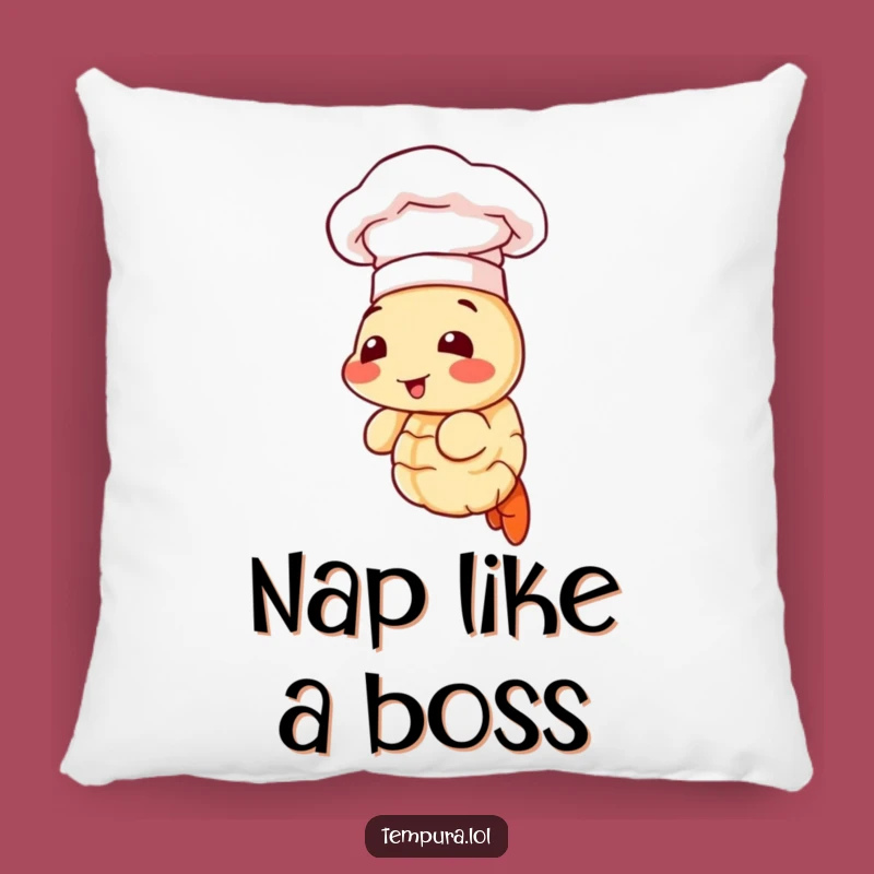 Funny Tempura Chef Shrimp Pillow: Cozy Comfort with Culinary Comedy