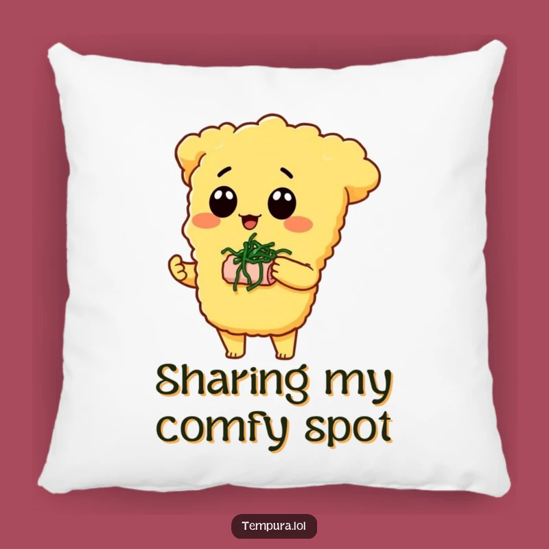 Funny Tempura Snack Pillow: Cozy Seaweed Hug, Humorous Decor, Gift