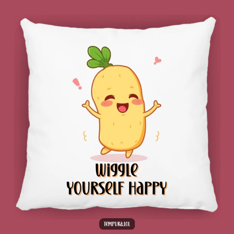 Funny Wiggling Veggie Pillow: Happy Tempura Comfort, Perfect Decorative Funny Gift