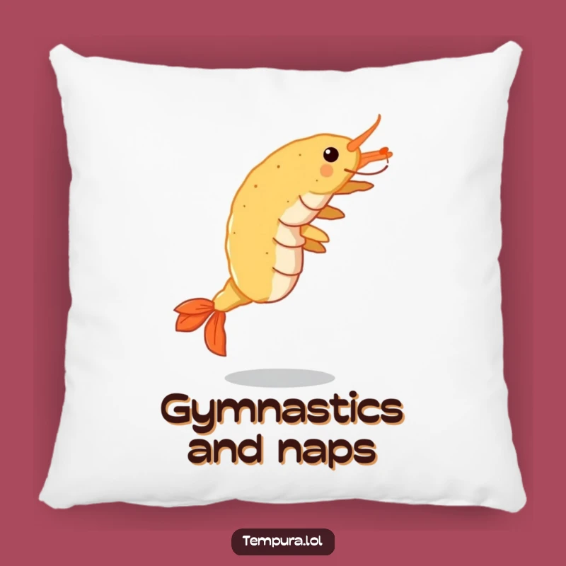 Funny Tempura Shrimp Pillow: Crispy Cartwheel Comfort, Perfect Decorative Funny Gift