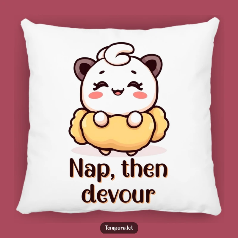 Funny Wink Tempura Pillow: Cozy Comfort with Foodie Charm
