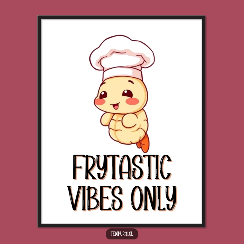 Funny Chef Shrimp Digital Print: Instant Culinary Comedy Download