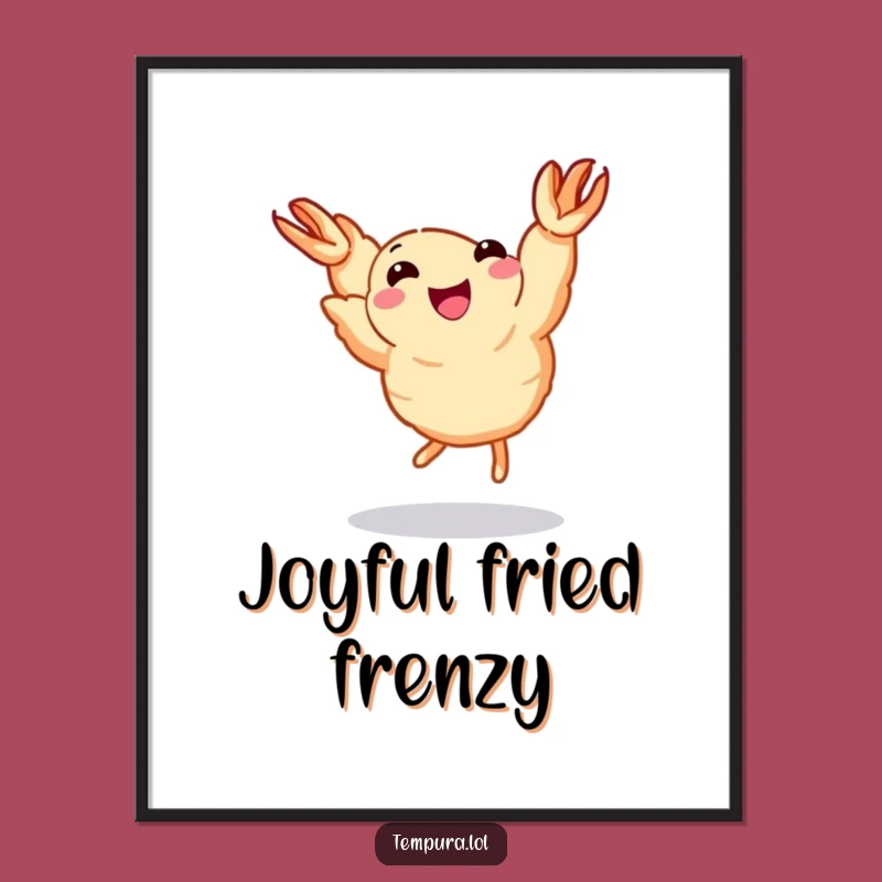 Funny Dancing Shrimp Digital Art: Joyful Dance - Instant Humorous Decor