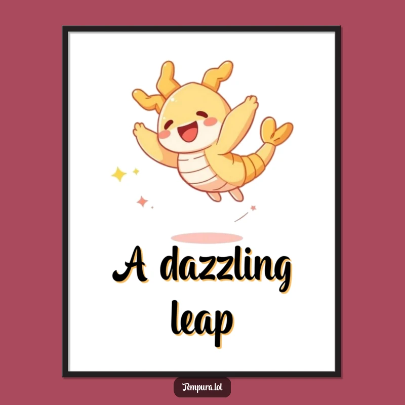 Funny Tempura Shrimp Digital Art - Instant Joyful Foodie Decor