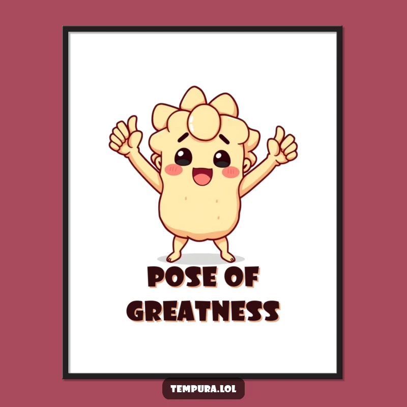 Funny Triumphant Tempura Digital Art - Instant Victory Decor, a Perfect Funny Gift