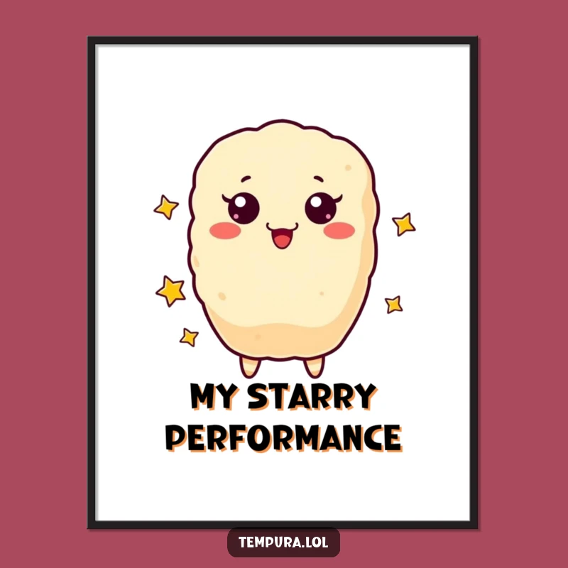 Funny Tempura Star Juggler Digital Art Print: Cosmic Humor for Your Walls