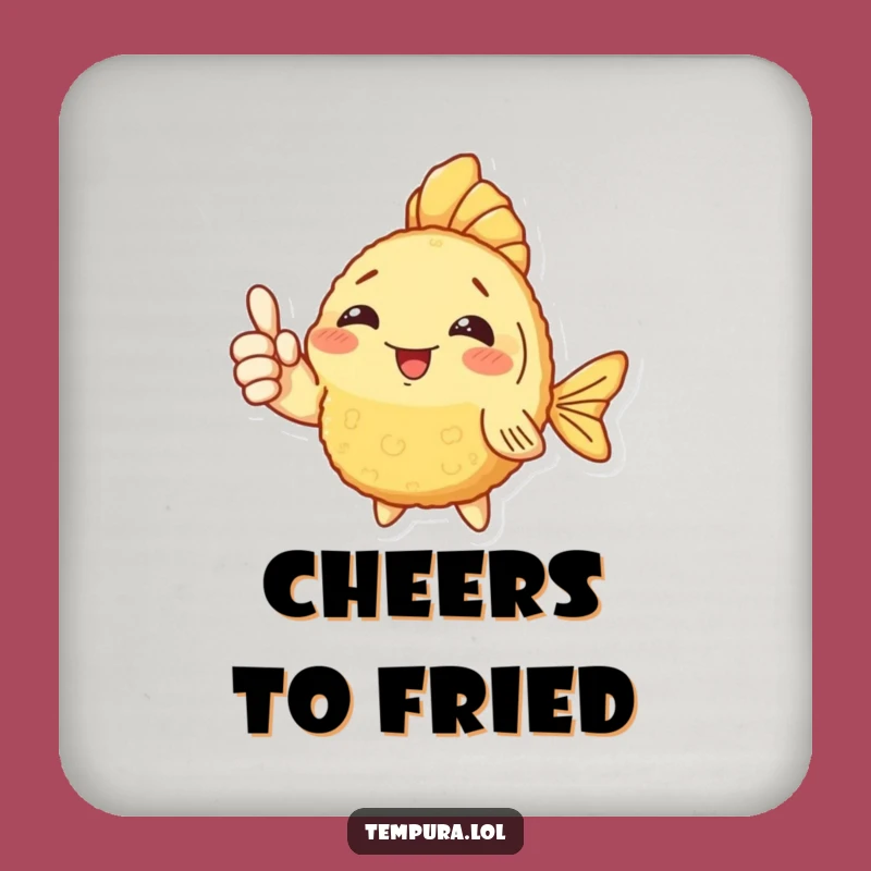 Funny Fish Tempura Coaster: Thumbs Up for Hilarious Table Protection Gift
