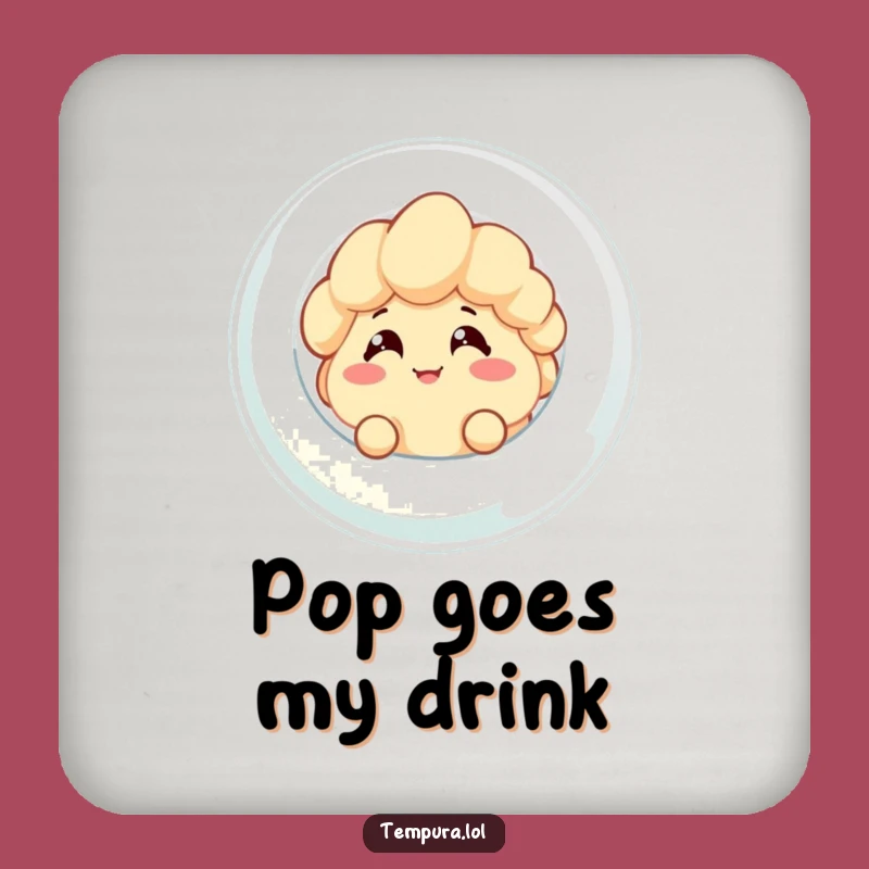 Funny Tempura Bubble Peek Coaster: Cheeky Character Protection for Your Surfaces