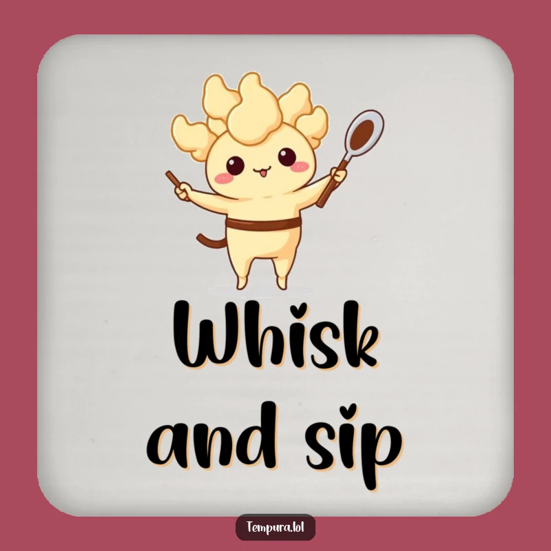 Funny Tempura Juggling Coasters: Protect Surfaces with Whisk & Spoon Art