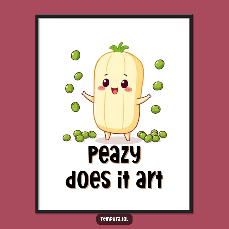 Funny Juggling Veggie Poster: Performer Art, Perfect Humorous Gift