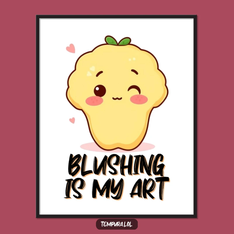 Funny Surprised Sweet Potato Tempura Poster - Whimsical and Hilarious Wall Art