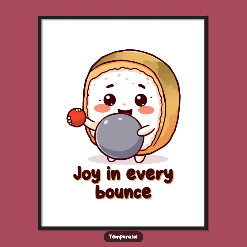 Funny Kawaii Sushi Roll Poster: Add Playful Charm to Your Walls