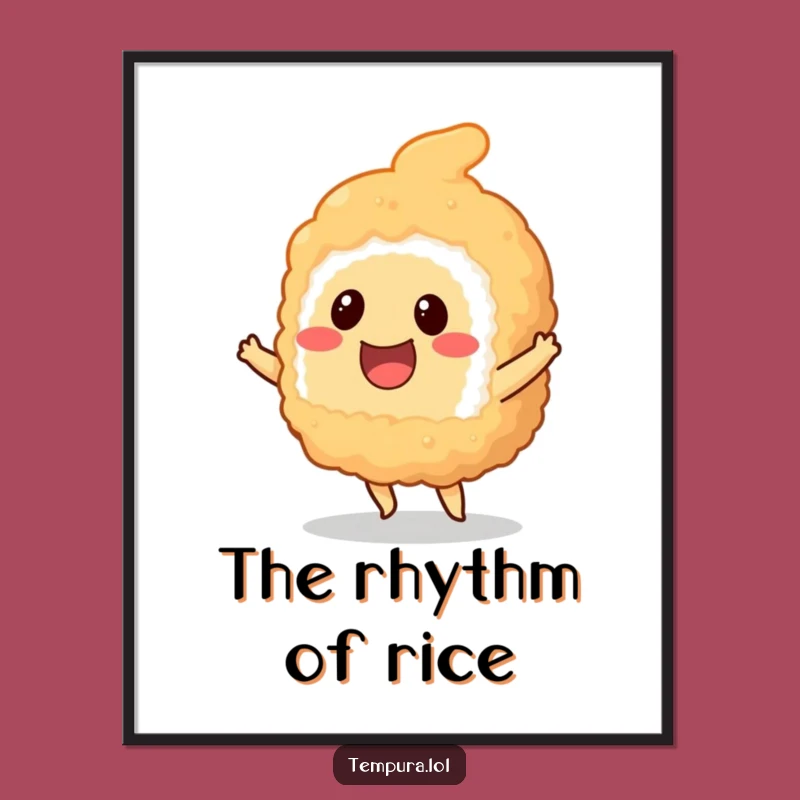 Funny Dancing Sushi Poster: Add a Vibey Beat to Your Wall Decor!