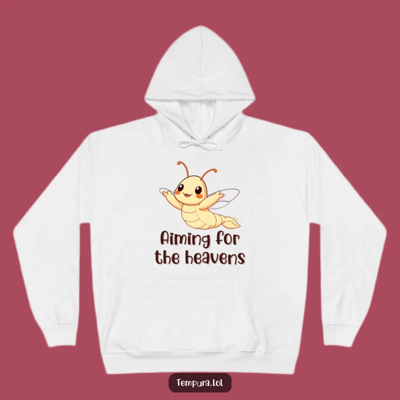 Cozy Funny Flying Tempura Shrimp Hoodie: Warm Dreams, Hilarious Gift