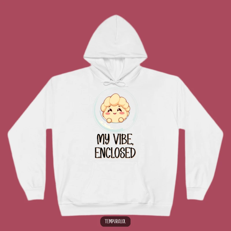 Funny Tempura Bubble Peek Hoodie: Cozy Character Sweatshirt for Warm Chuckles
