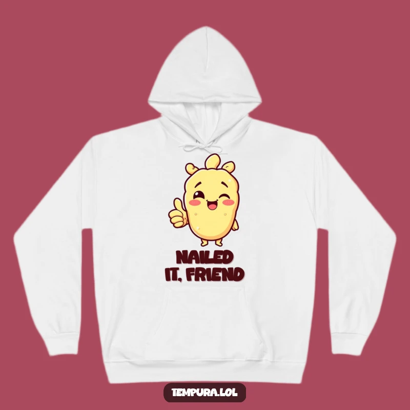 Cozy Funny Tempura Thumbs Up Hoodie: Warmth and Encouragement for All!