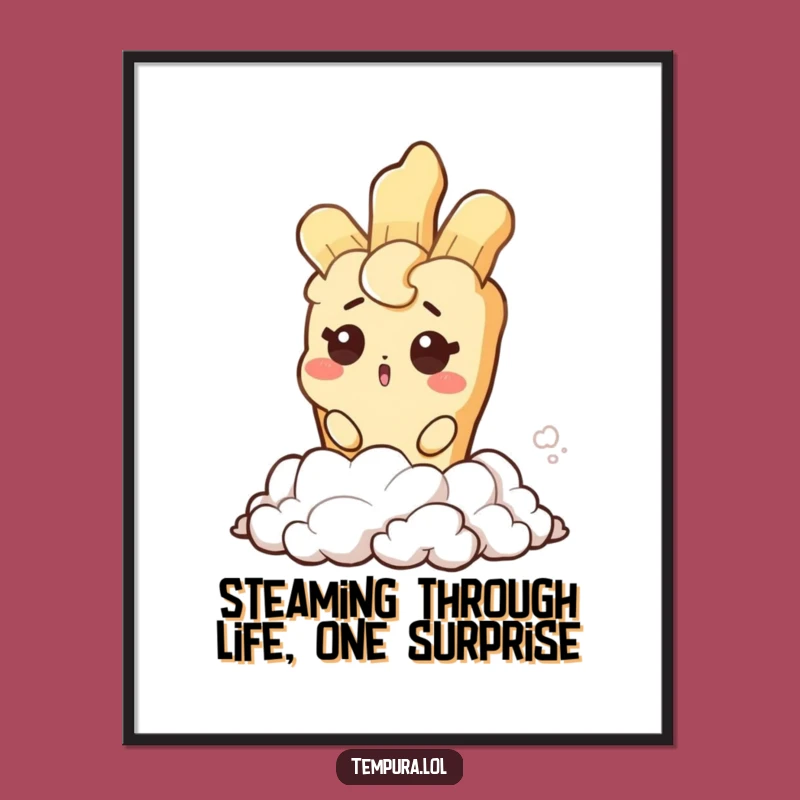 Free Printable Wall Art: Winking Tempura Steam Funny Downloadable Decor