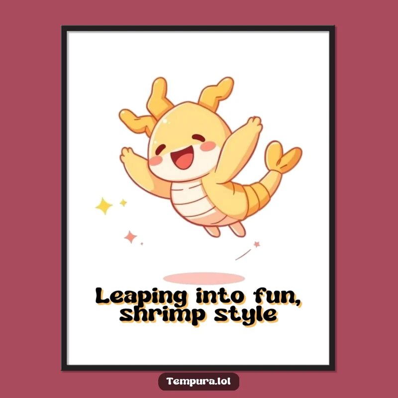 Funny Free Printable Tempura Shrimp Wall Art - Downloadable Action!