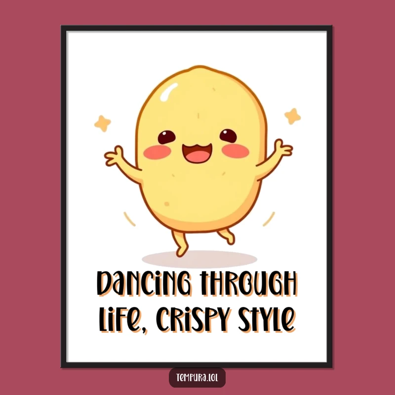 Funny Free Printable Wall Art: Dancing Sweet Potato Joy Downloadable