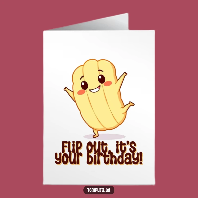 Free Printable Birthday Card: Kawaii Tempura Cartwheel, Hilarious Downloadable Gift