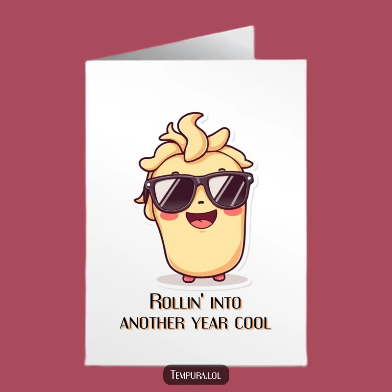 Free Printable Birthday Card: Cool Tempura Roll Sunglasses Funny Downloadable Gift