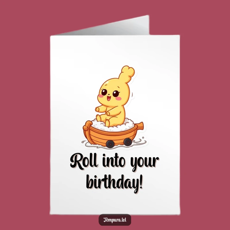Funny Birthday Sushi Boat Tempura Free Printable Card - Hilarious Ride Downloadable Greeting