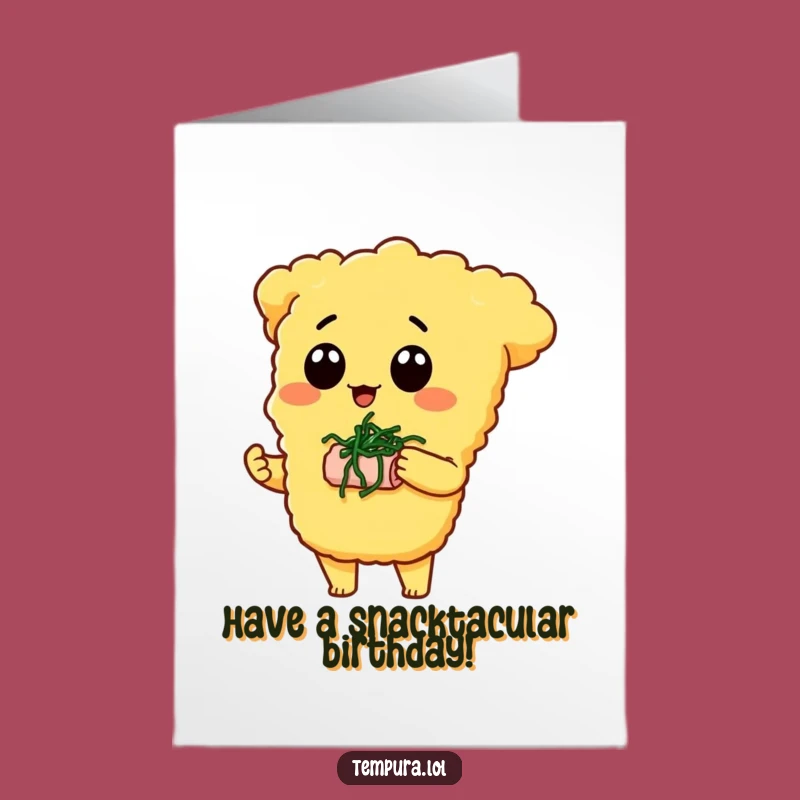 Free Printable Birthday Card: Tempura's Snack Offer - Funny Downloadable Gift