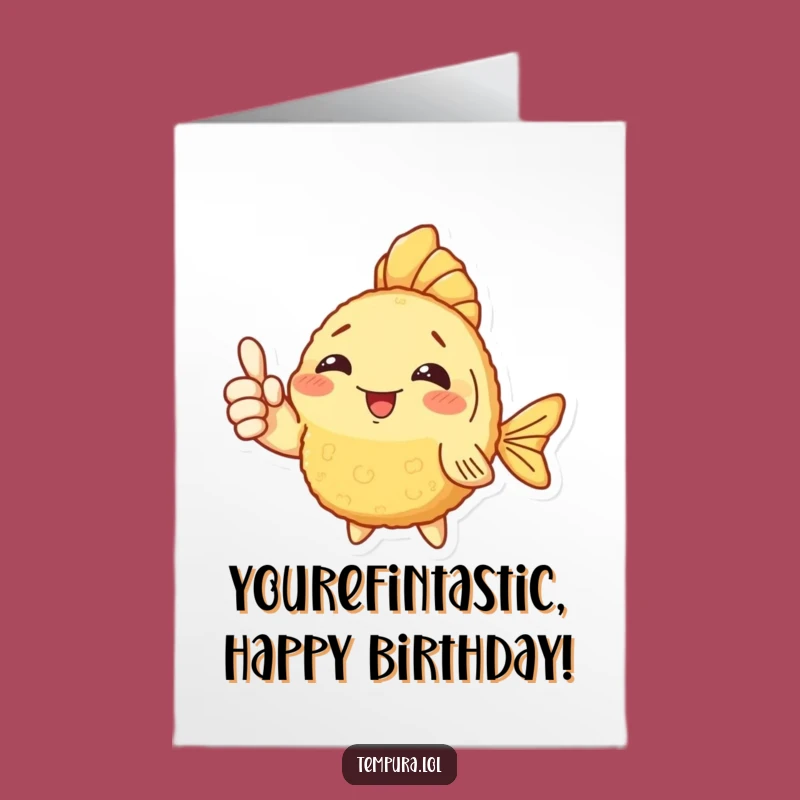 Free Printable Birthday Card: Thumbs Up Fish Joke Downloadable