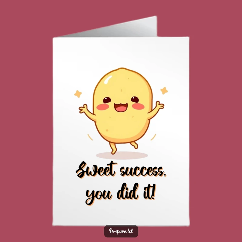 Free Printable Congrats Card: Dancing Sweet Potato Celebration Downloadable