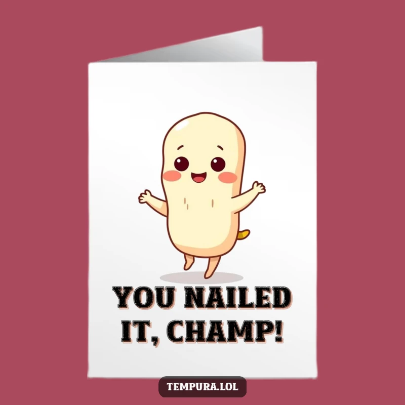 Free Printable Congrats Card: Silly Tempura Dance for Your Big Achievement!