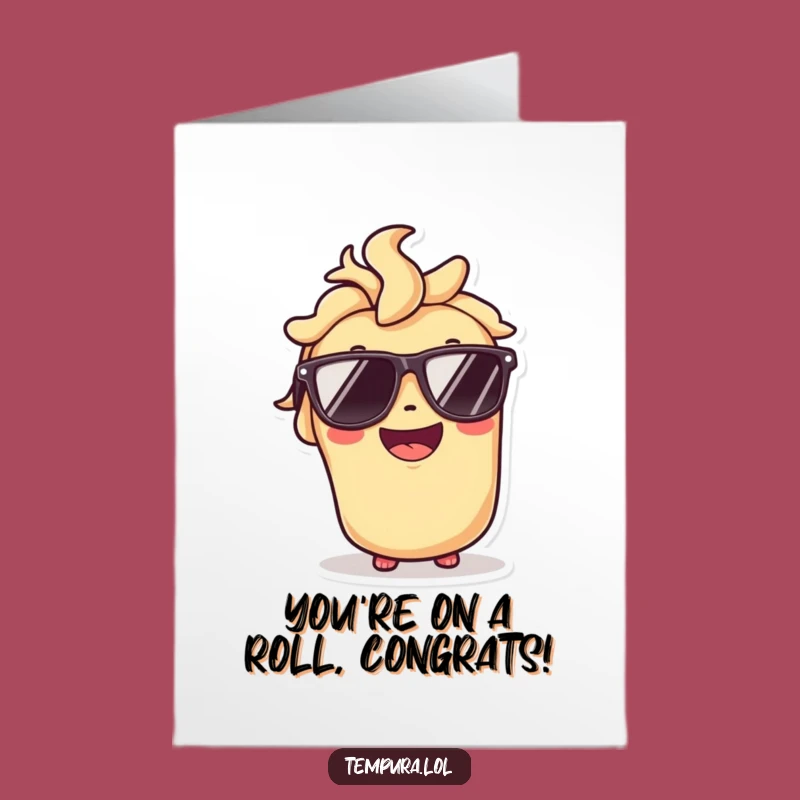 Free Printable Congrats Card: Cool Tempura Roll Sunglasses Funny Downloadable Gift