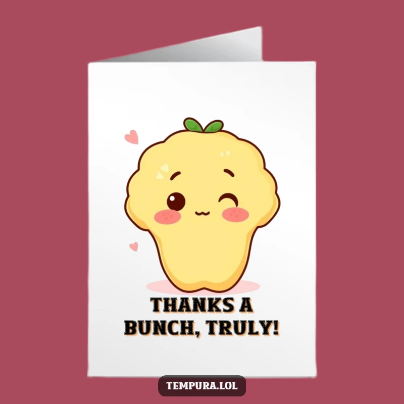Free Printable Thank You Card: Cheeky Tempura Potato, Downloadable Humorous Gift